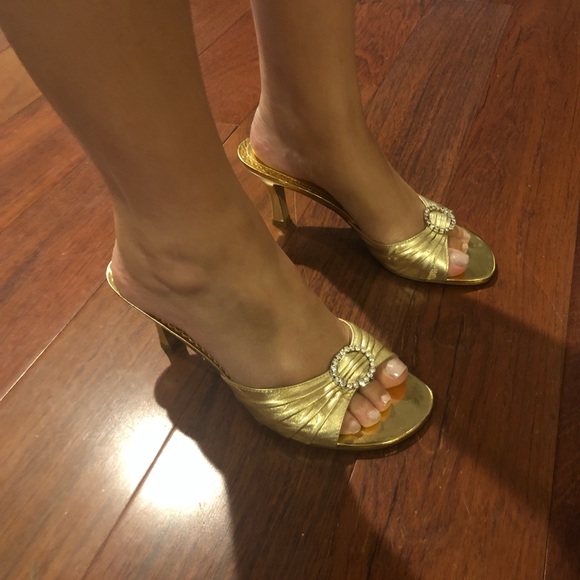 Gold Heeled Sandal - Picture 3 of 3